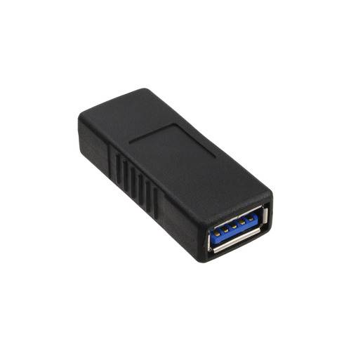 Ein schwarzer USB-Adapter mit einem blauen USB-3.0-Anschluss.