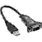 InLine® USB 2.0 zu Seriell Adapterkabel, USB A an 9pol Sub D Stecker, 0,25m Adapter / Konverter USB