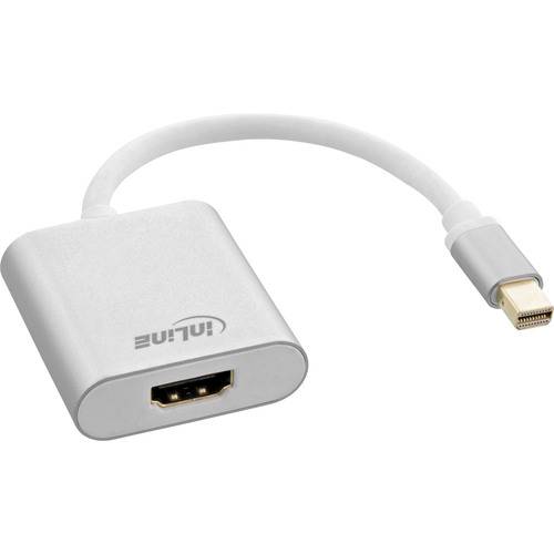 Ein weißer HDMI-Adapter mit einem Mini-DisplayPort-Anschluss, der ein kompaktes Design zur Verbindung von Geräten mit HDMI-Displays aufweist.
