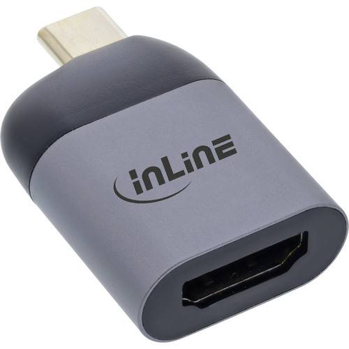 InLine® USB Display Konverter, USB-C Stecker zu HDMI Buchse 4K/60Hz Adapter / Konverter Video /