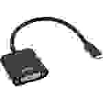 InLine® USB Display Konverter, USB-C Stecker zu DVI Buchse (DP Alt Mode), schwarz, 0.2m Eingabe /