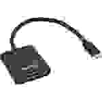 InLine® USB Display Konverter, USB-C Stecker zu HDMI Buchse (DP Alt Mode), 4K/60Hz, schwarz, 0.2m /