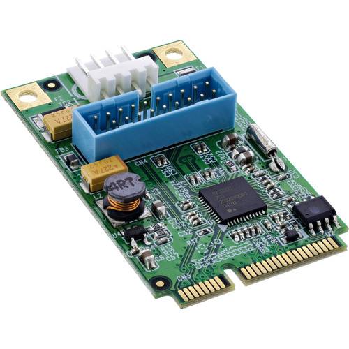 InLine® Mini-PCIe Karte, 2x USB 3.2 Gen.1 I/O-Karten / Frontpanel / Slotbleche