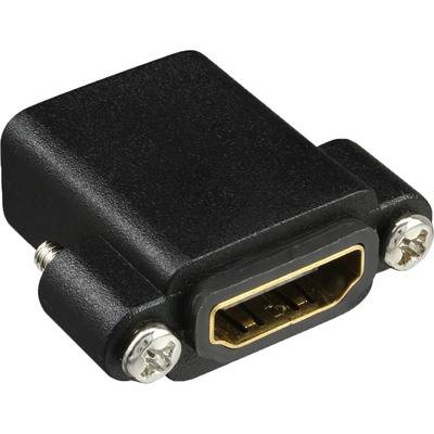 InLine® HDMI Adapter zum Einbau mit Gewinde, A Buchse/Buchse,vergoldete Kontakte / Konverter Video