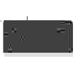 Perixx PERIBOARD-505H PLUS DE, Mini USB-Tastatur, Trackball, Hub, schwarz Eingabe / Ausgabe