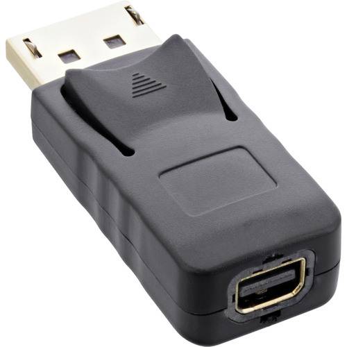 Ein schwarzer USB-Adapter mit einem Standard-USB-Anschluss auf der einen Seite und einem Mini-USB-Port auf der anderen Seite.