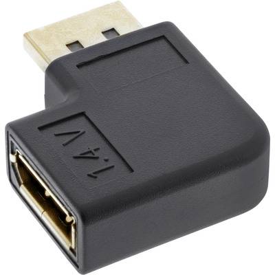 InLine® DisplayPort Adapter, Stecker / Buchse links gewinkelt Adapter / Konverter Video