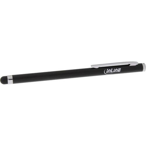 Schwarzer Stylus-Stift mit silbernem Clip, mit der Aufschrift 