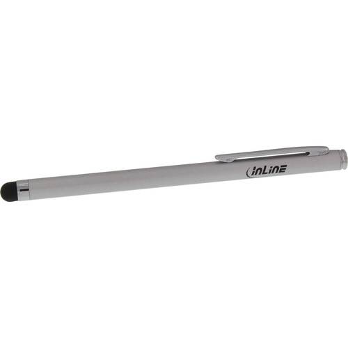 Ein silberner Stift mit schwarzer Spitze und Clip, Marke „inLine