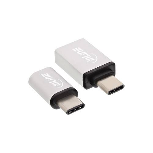 Zwei USB-C-Adapter, einer größer als der andere, beide mit der Aufschrift „InLine