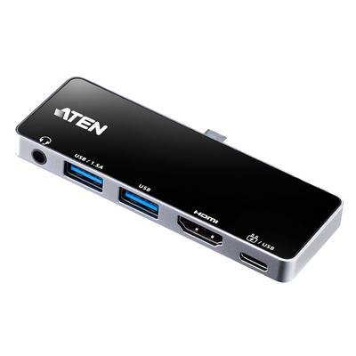 ATEN UH3238 USB-C Multiport Reise-Dockingstation mit Power-Pass-Through Eingabe / Ausgabe und Hubs