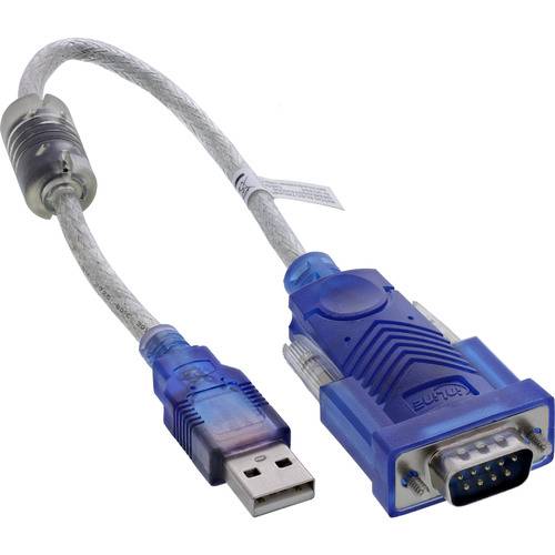 InLine® USB zu Seriell Adapterkabel Premium, Stecker A an 9pol Sub D Adapter / Konverter / Parallel