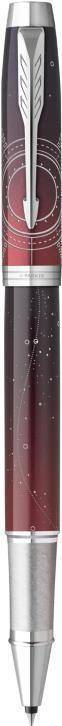 PARKER IM Premium Portal, Füllfederhalter, Rot abgestuft, Chrom-Zierteile, Feine Feder, blaue Tintenpatrone, Geschenkbox