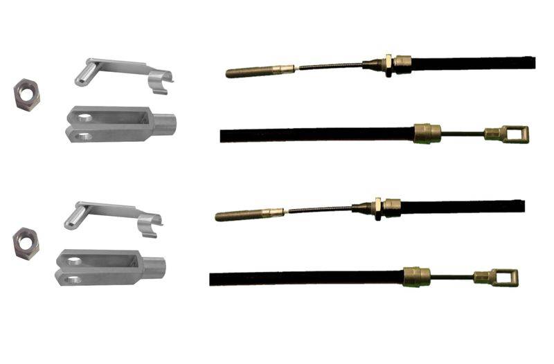 2 Stück - Bremsseil für Peitz mit Gabelkopf - HL:900mm - GL:1175 mm