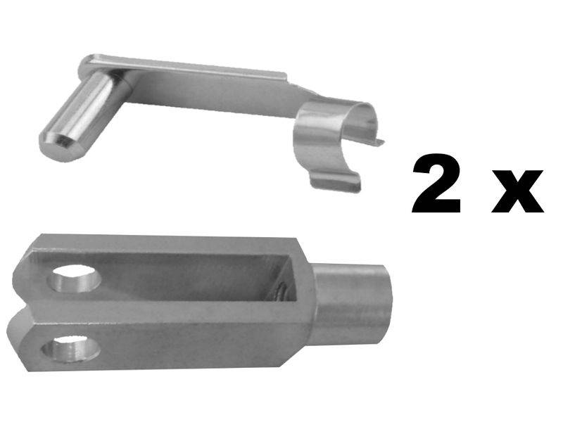 2 Stück - Bremsseil für Peitz mit Gabelkopf - HL:1300mm - GL:1575 mm