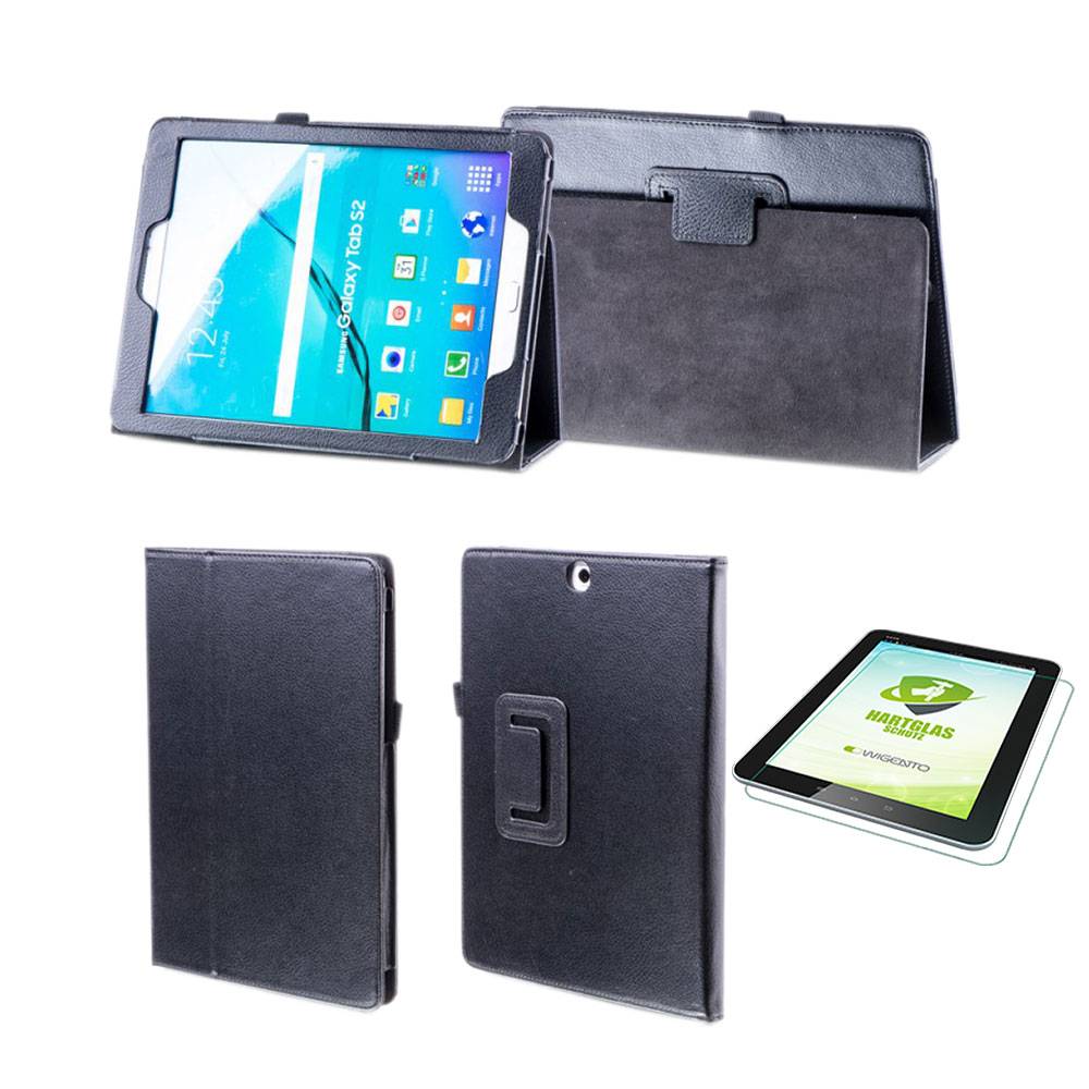 Aufstellbare Kunst-Leder Tasche für Tablet Etuis Hülle Cover Schutz Case Zubehör