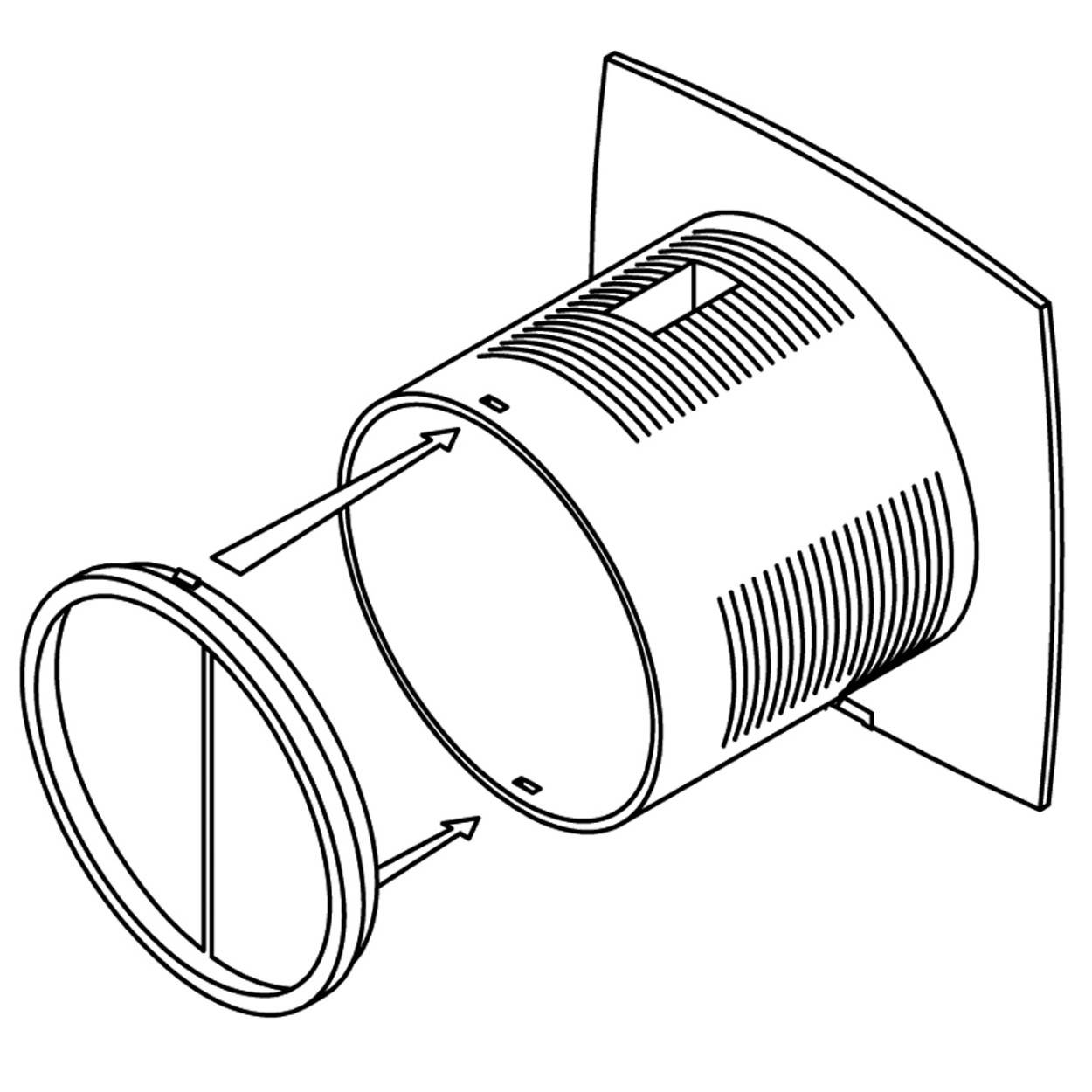 Rückschlagklappe für Marley P14 Kleinraumventilator