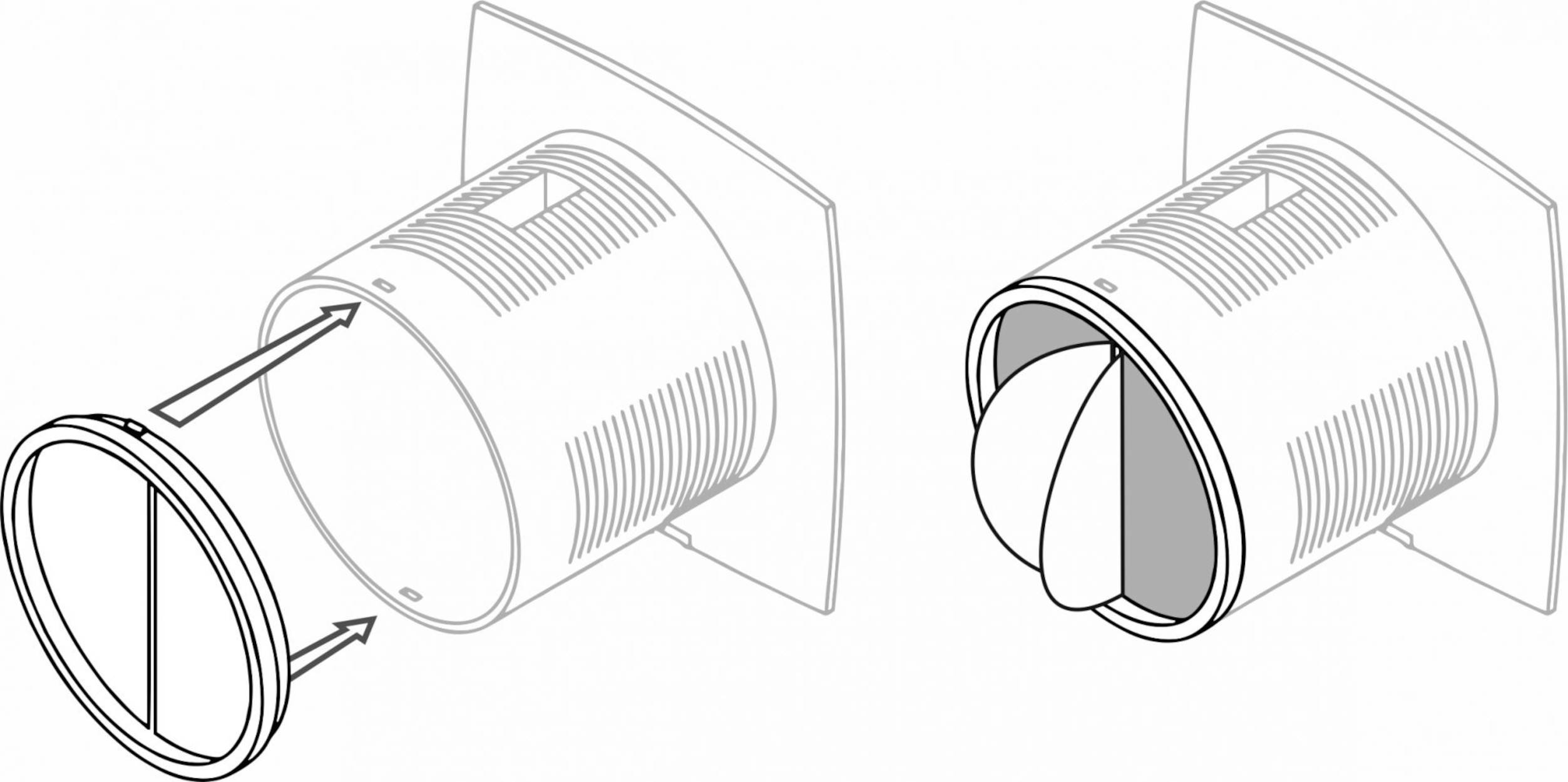 Rückschlagklappe für Marley P14 Kleinraumventilator