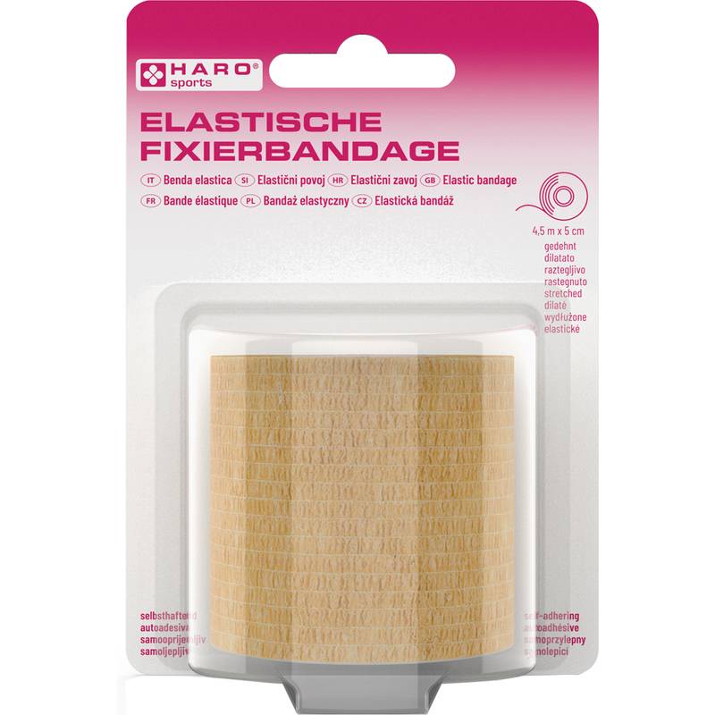 HARO Elastische Fixierbandage, 50 mm x 4,5 m, beige