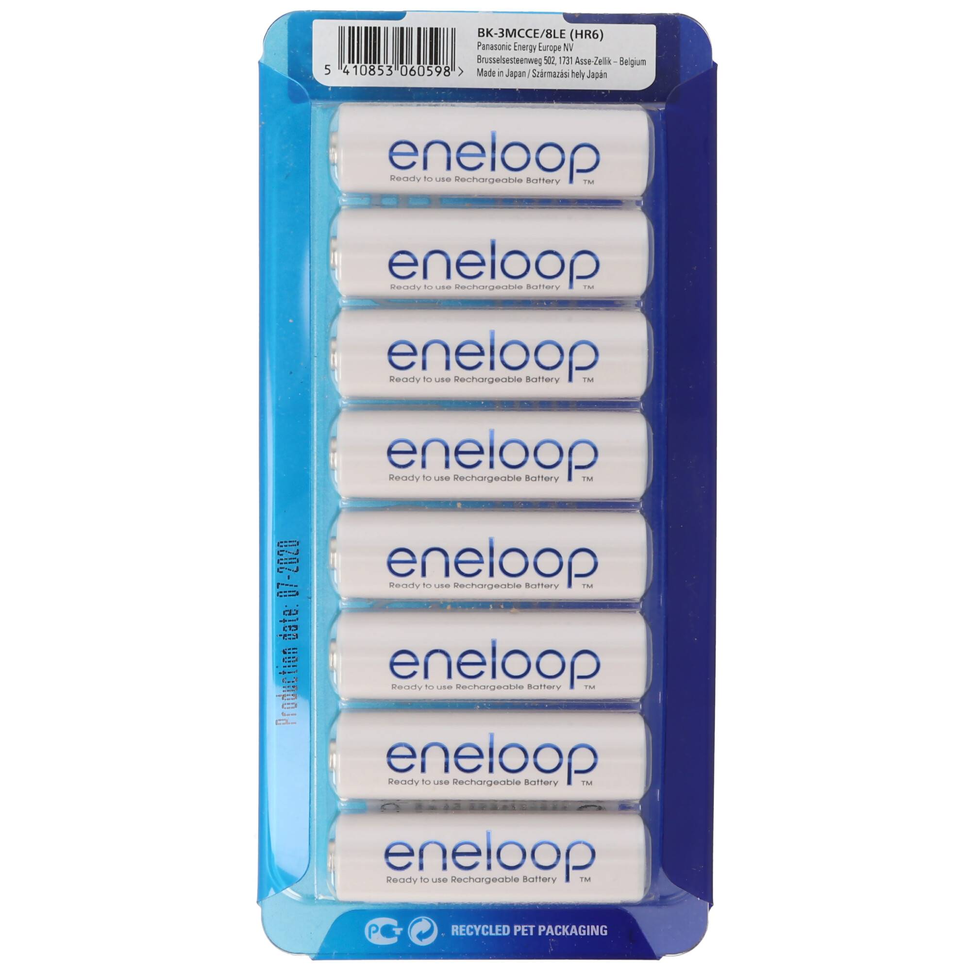 Panasonic eneloop Standard ehem. Sanyo eneloop Standard Mignon AA HR-3UTGA min. 1900mAh 8er Pack und Akkubox
