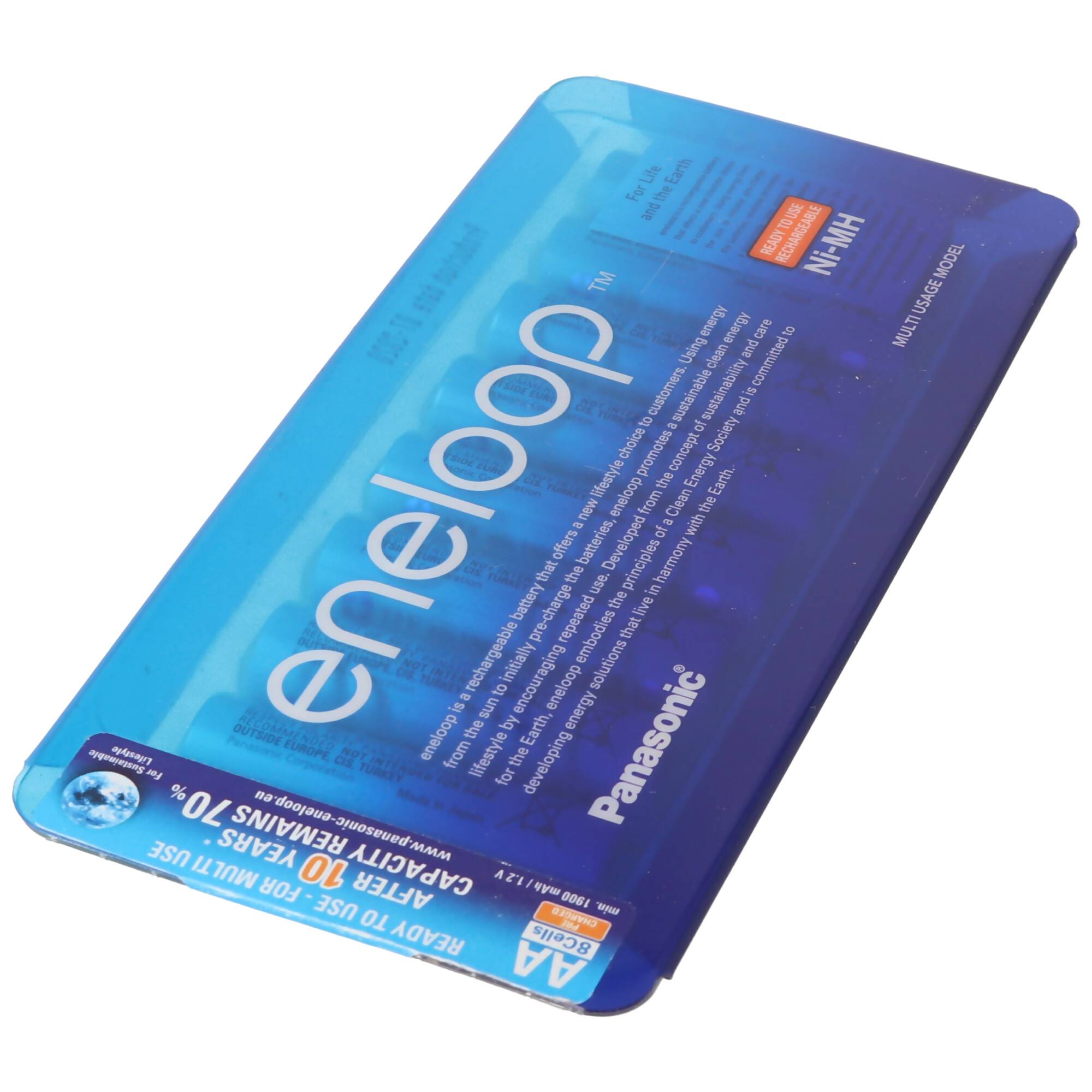 Panasonic eneloop Standard ehem. Sanyo eneloop Standard Mignon AA HR-3UTGA min. 1900mAh 8er Pack und Akkubox