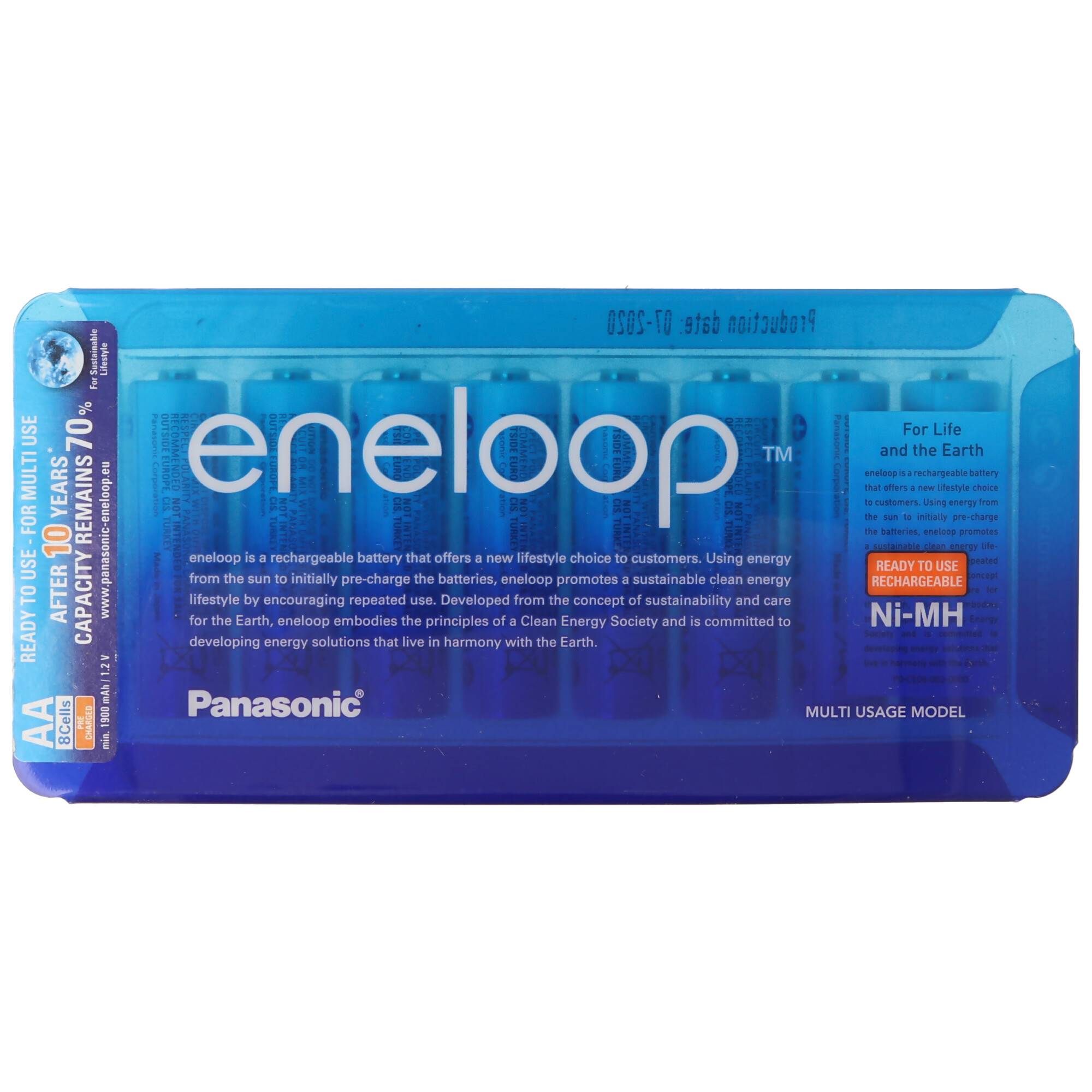 Panasonic eneloop Standard ehem. Sanyo eneloop Standard Mignon AA HR-3UTGA min. 1900mAh 8er Pack und Akkubox