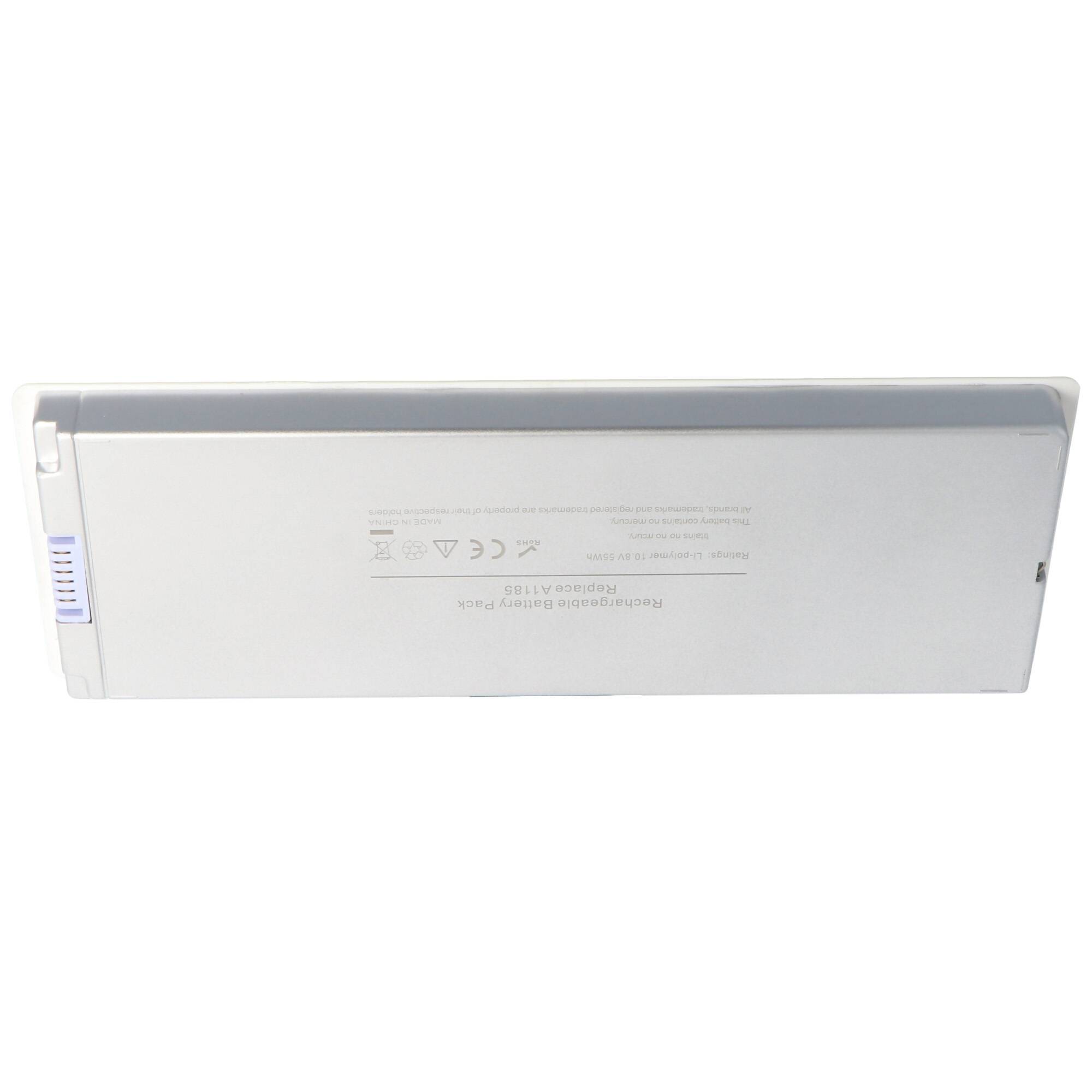 Akku passend für Apple Macbook 13, A1185, MA561 Weiß