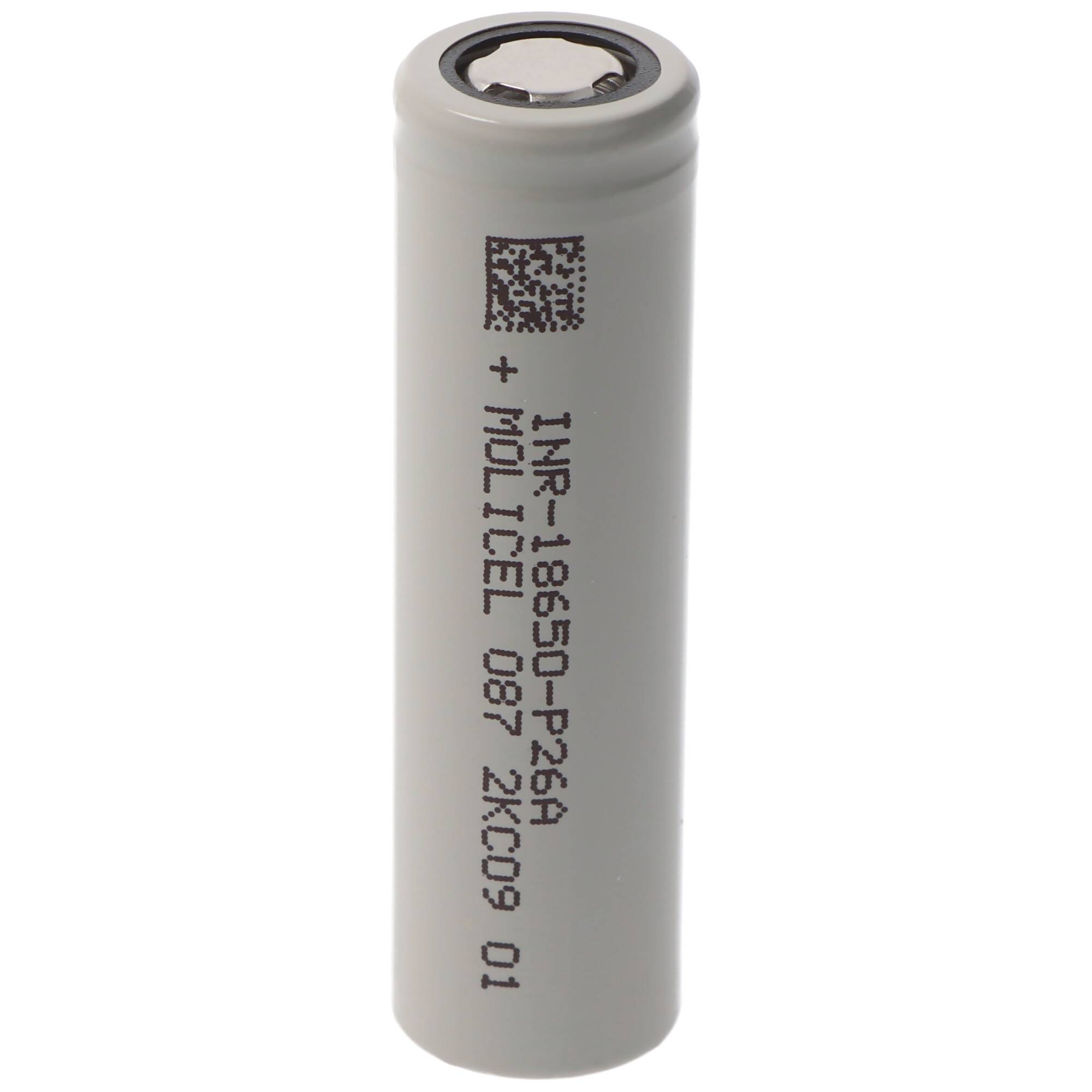 Molicel INR18650-P26A 2600mAh 35A Li-Ionen-Akku, 3,6V - 3,7V ungeschützt flat top Abmessungen 65x18,45mm