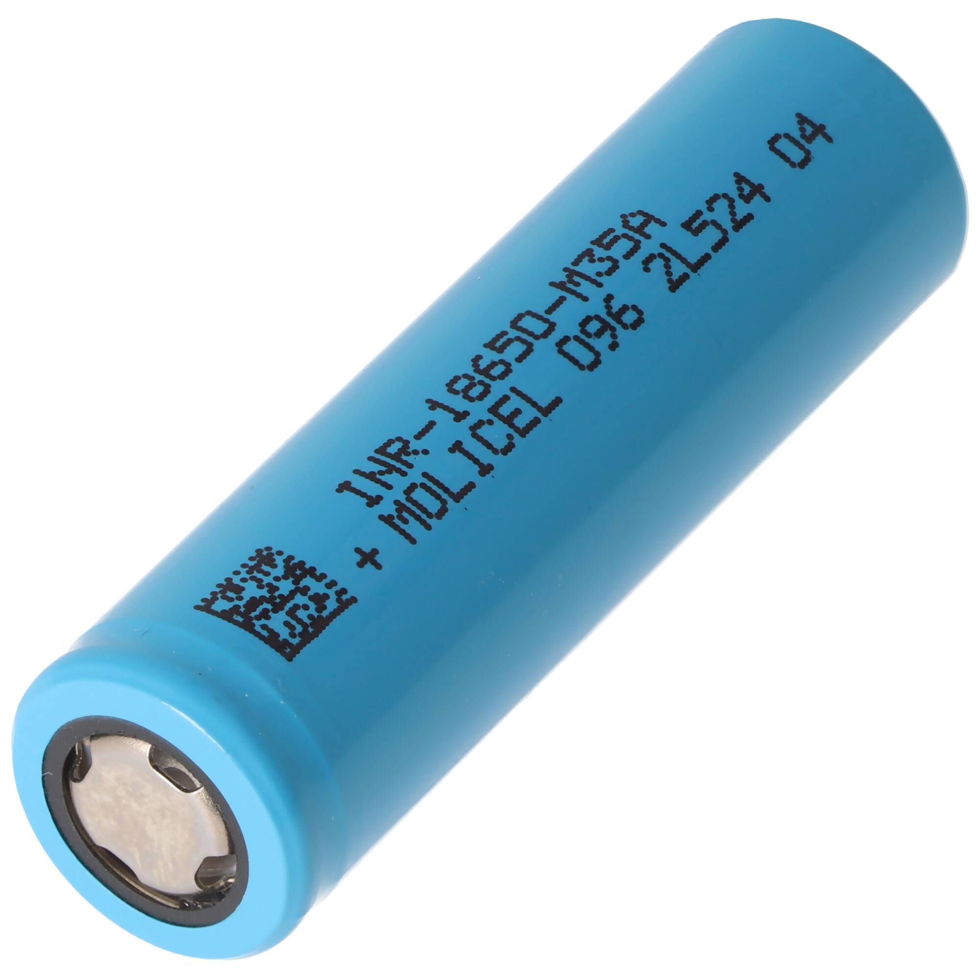 Molicel INR18650-M35A 3500mAh 10A Li-Ionen-Akku, 3,6V - 3,7V ungeschützt, flat top, Abmessungen 65x18,45mm