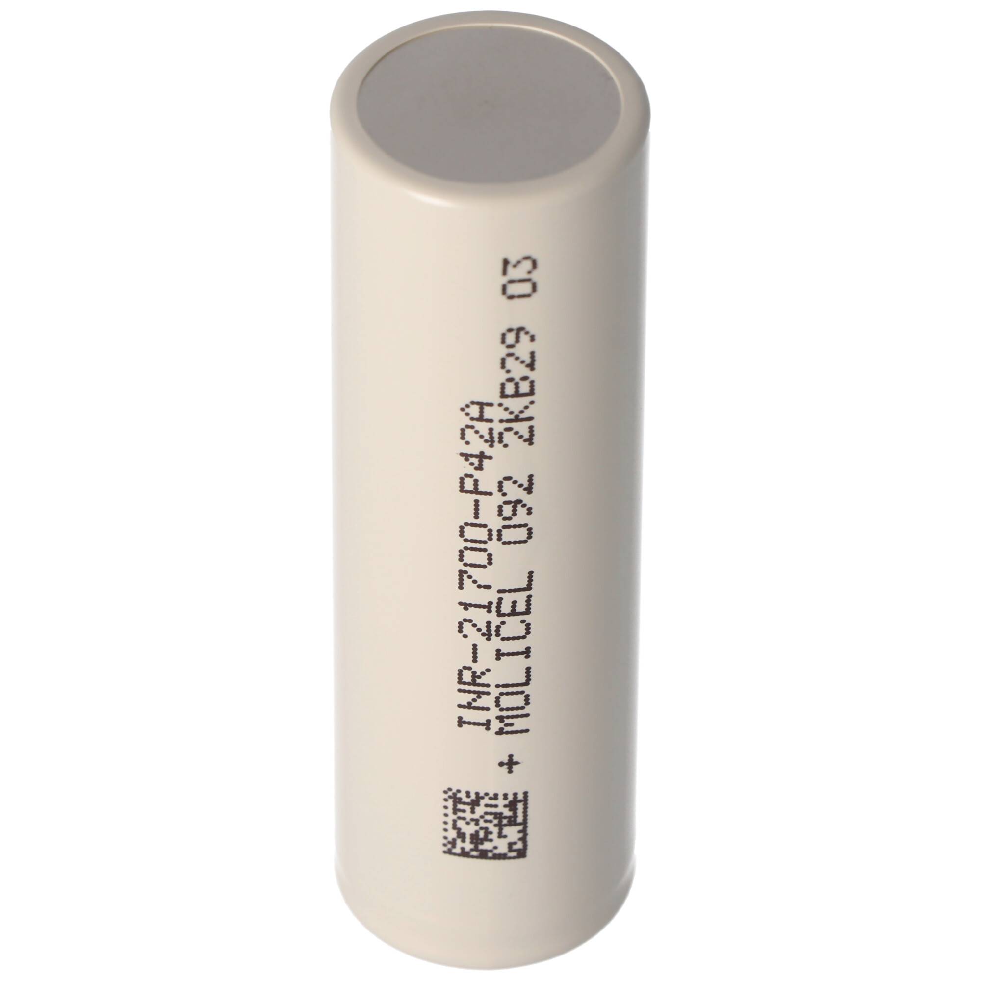 Molicel INR21700-P42A 4200mAh 45A Li-Ionen-Akku, 3,6V - 3,7V ungeschützt, flat top, Abmessungen 70,15x21,40mm