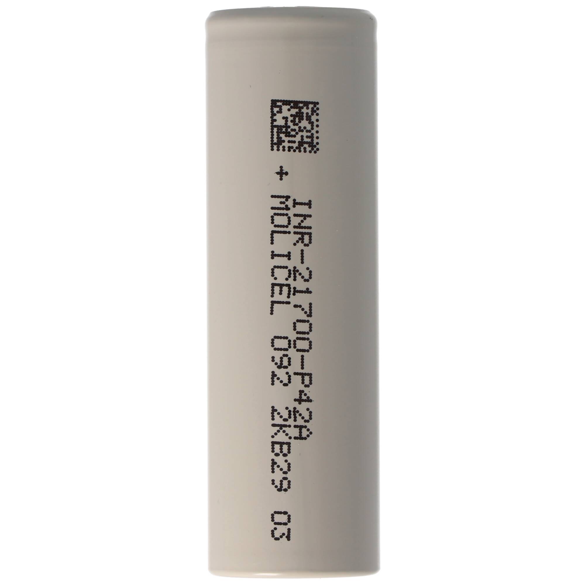 Molicel INR21700-P42A 4200mAh 45A Li-Ionen-Akku, 3,6V - 3,7V ungeschützt, flat top, Abmessungen 70,15x21,40mm