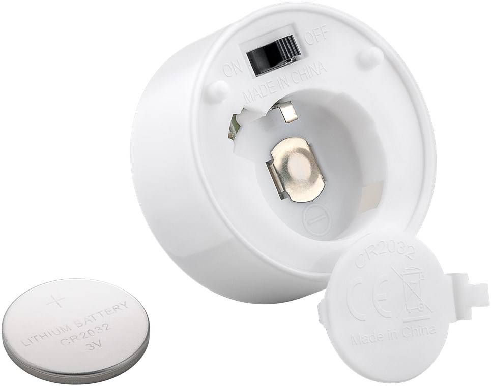 Goobay 4er-Set LED-Teelichter mit Timer, weiß - mit Timerfunktion und flackernder Flamme, batteriebetrieben, warmweiß (2