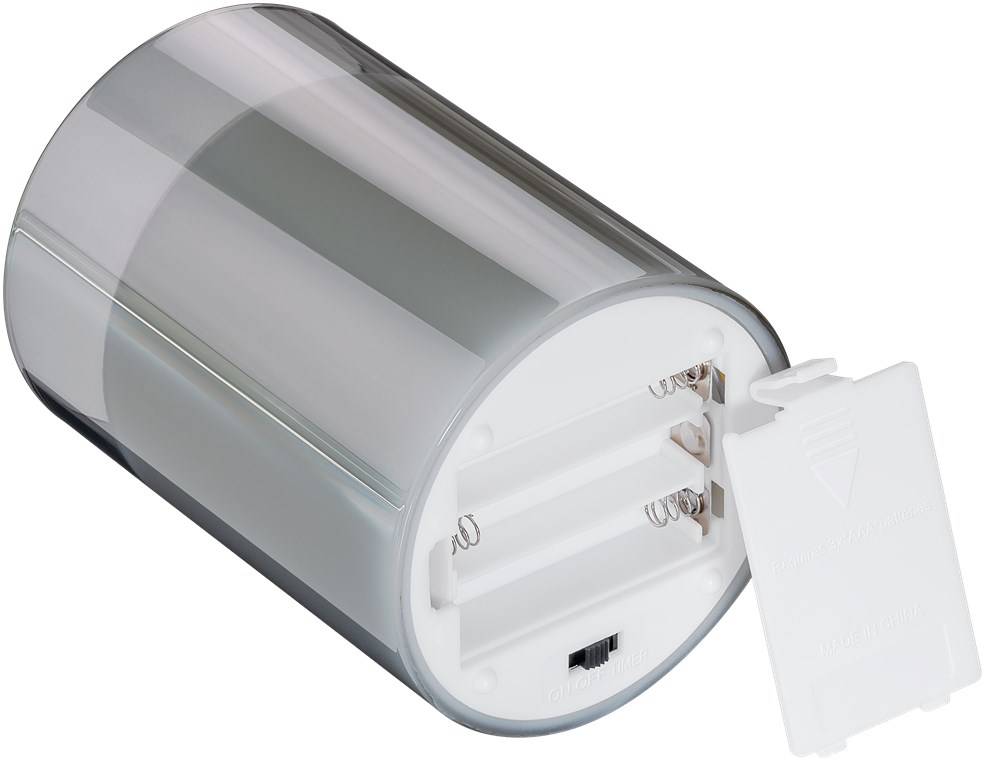 Goobay LED-Echtwachs-Kerze im Glas, 7,5 x 12,5 cm - wunderschöne und sichere Lichtlösung für viele Bereiche wie Haus und