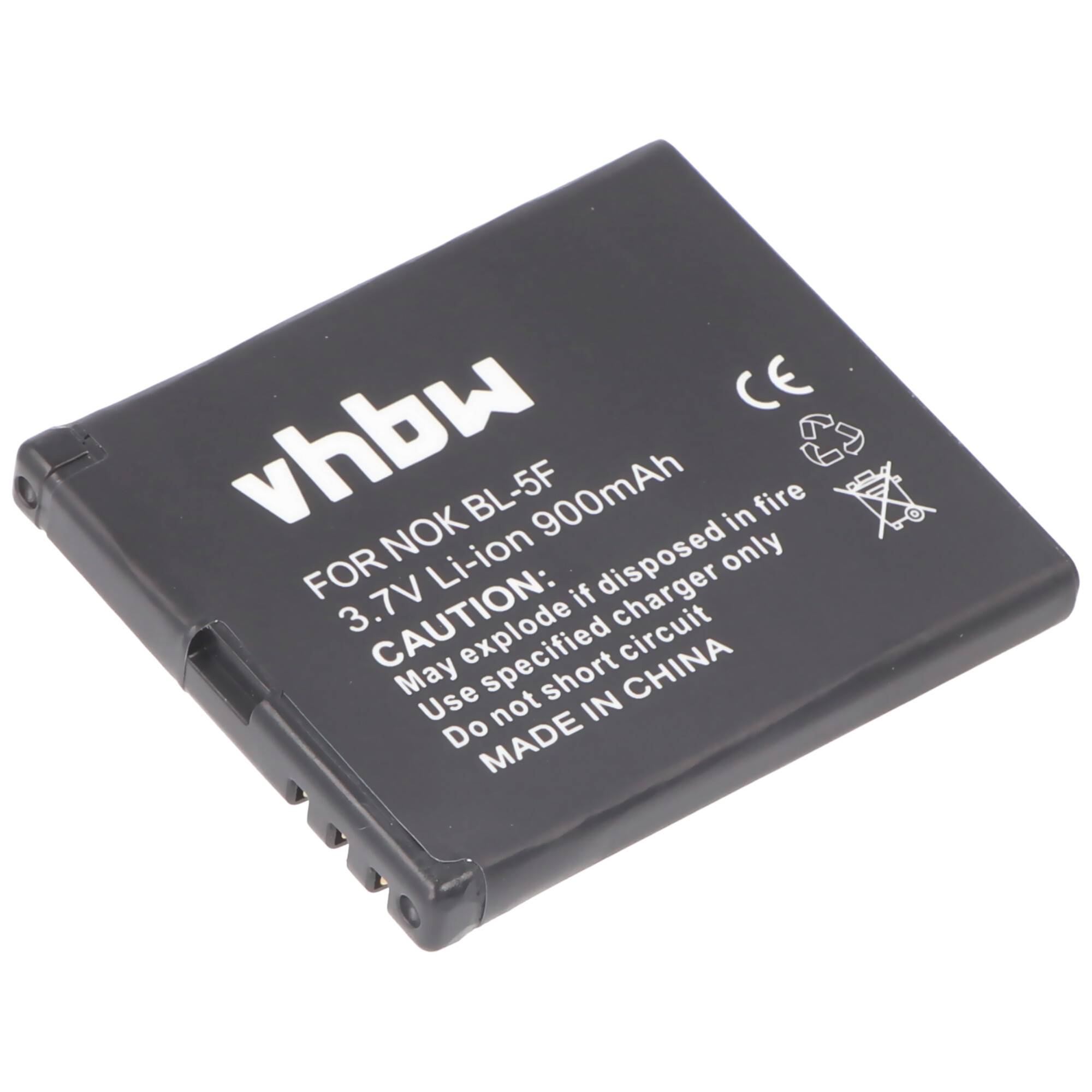 Li-Ion-Akku - 900mAh (3.7V) für Handy, Smartphone, Telefon wie Bea-Fon, Nokia BL-5F, BS-18