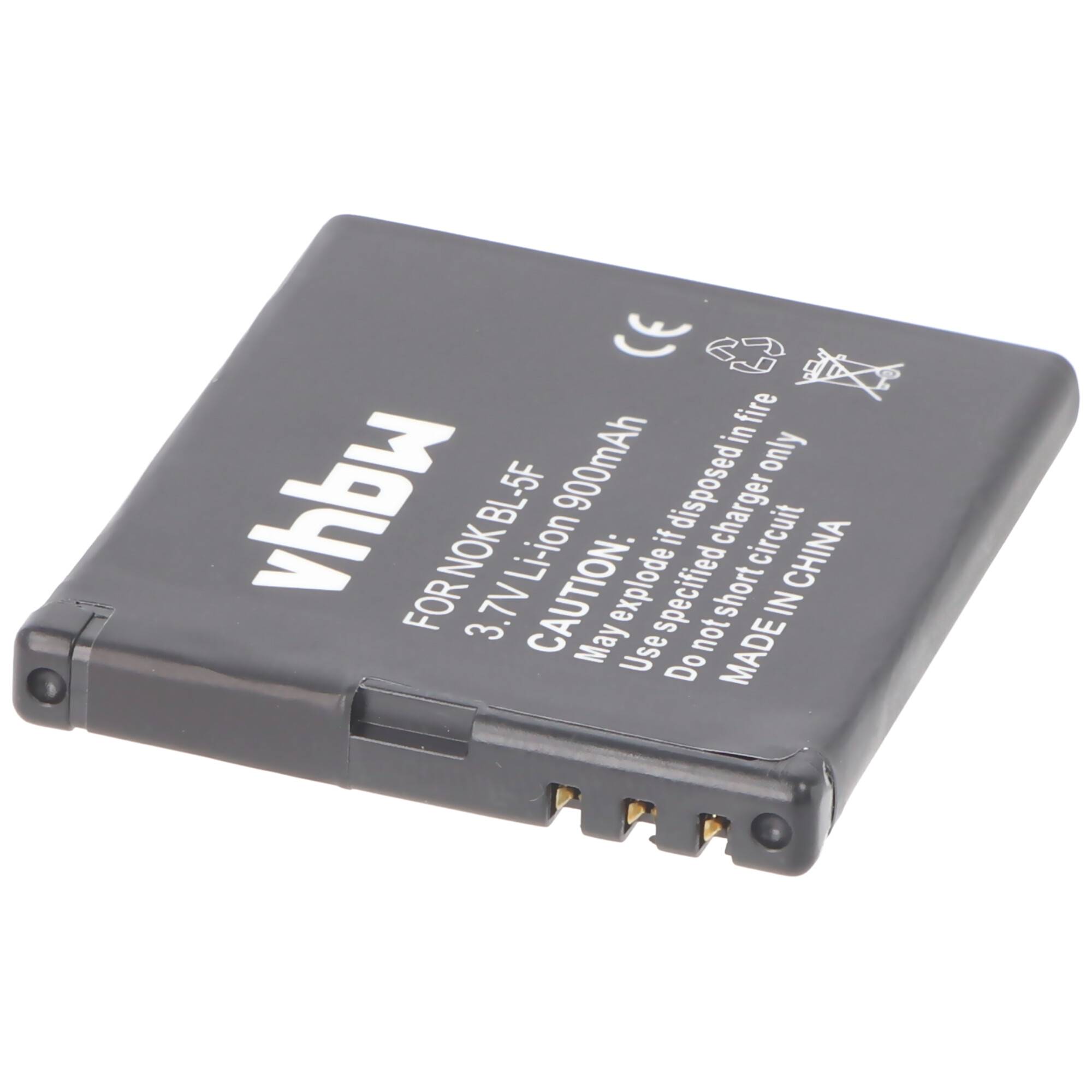 Li-Ion-Akku - 900mAh (3.7V) für Handy, Smartphone, Telefon wie Bea-Fon, Nokia BL-5F, BS-18