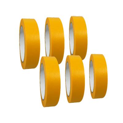 6 Rollen "Premium" Goldband / Abdeckband / Washi Tape, 25mm x 50m, orange