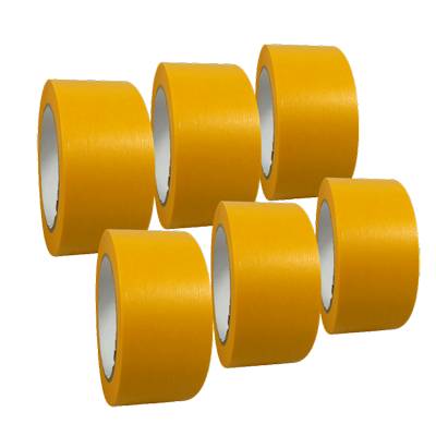 6 Rollen Washi Tape / Goldband / Abdeckdeckband / Malerkrepp, 50mm x 50m, orange