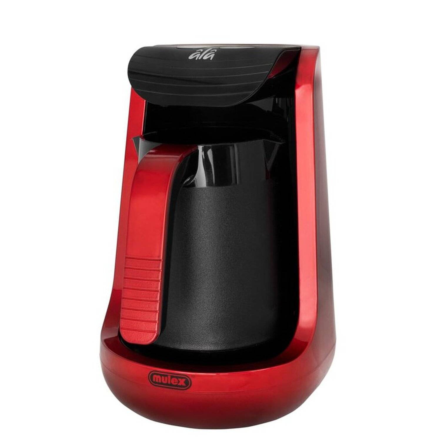 Mulex 1L 600W Elektrischer Mokkakocher Mokkakanne Espressokocher 4 Tassen Rot