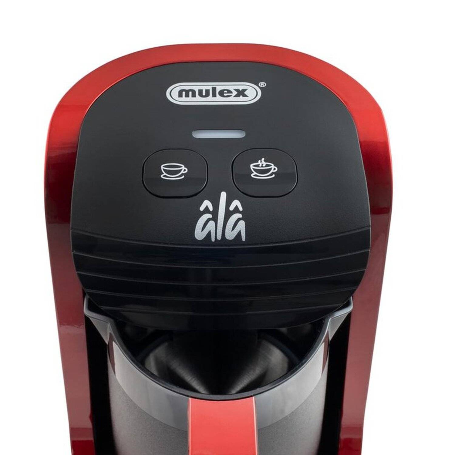 Mulex 1L 600W Elektrischer Mokkakocher Mokkakanne Espressokocher 4 Tassen Rot