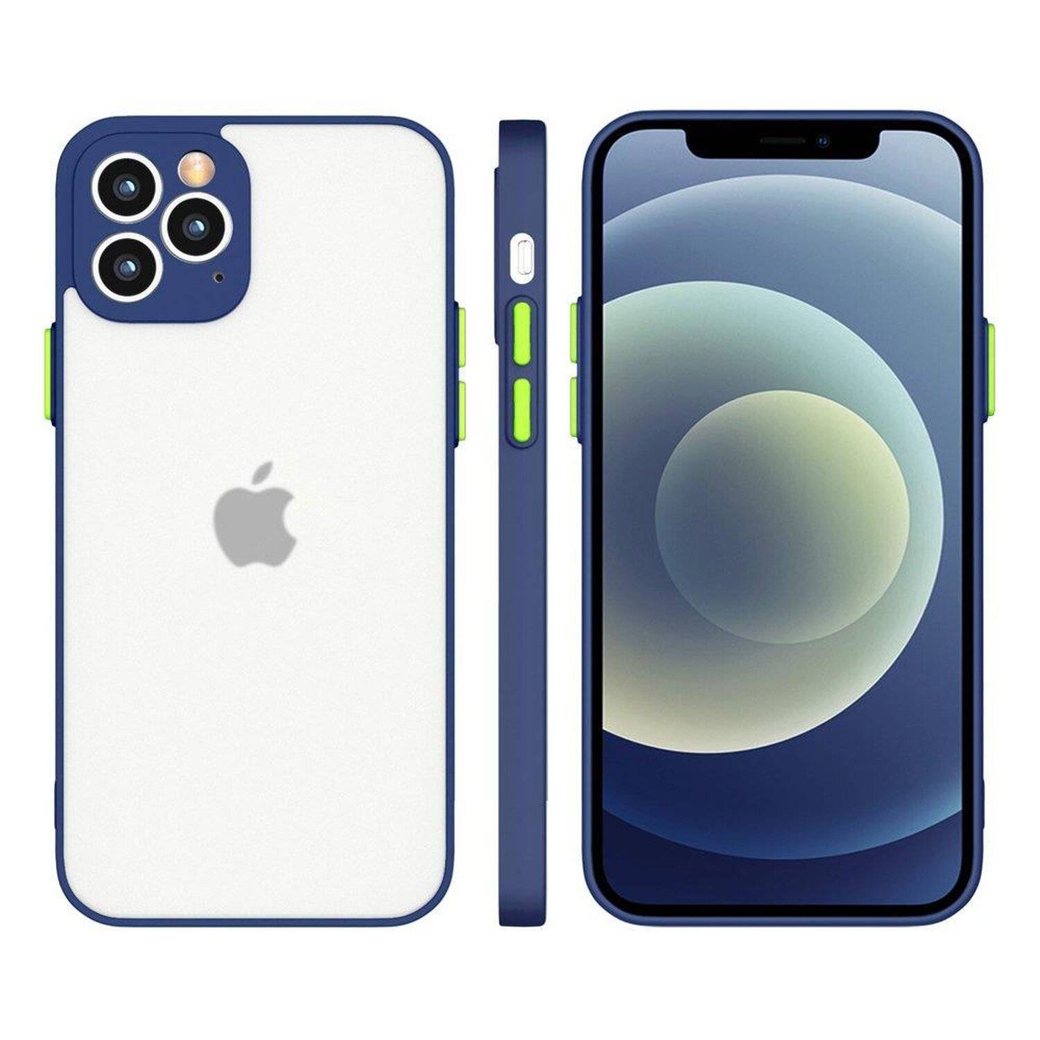 Case Silikon Hülle Cover mit Kameraschutz Handyhülle Schutz Bumper für iPhone 13 Marineblau