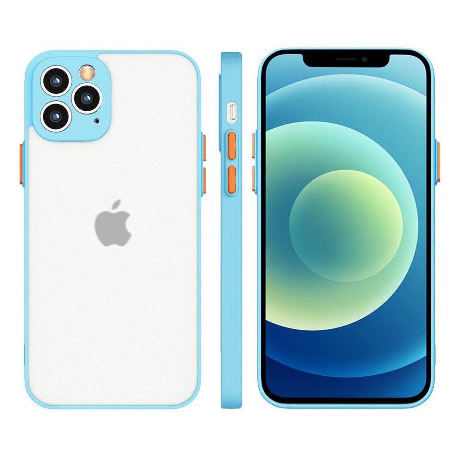 Case Silikon Hülle Cover mit Kameraschutz Handyhülle Schutz Bumper für iPhone 13 Pro Blau