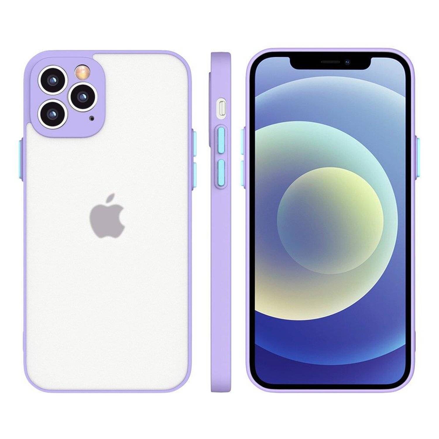 Case Silikon Hülle Cover mit Kameraschutz Handyhülle Schutz Bumper für iPhone 13 Pro Max Lila