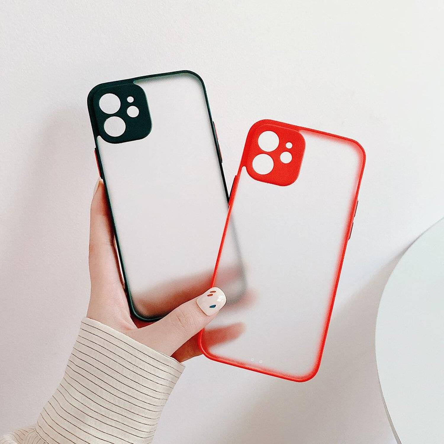 Case Silikon Hülle Cover mit Kameraschutz Handyhülle Schutz Bumper für Xiaomi Redmi Note 10 Pro Rosa