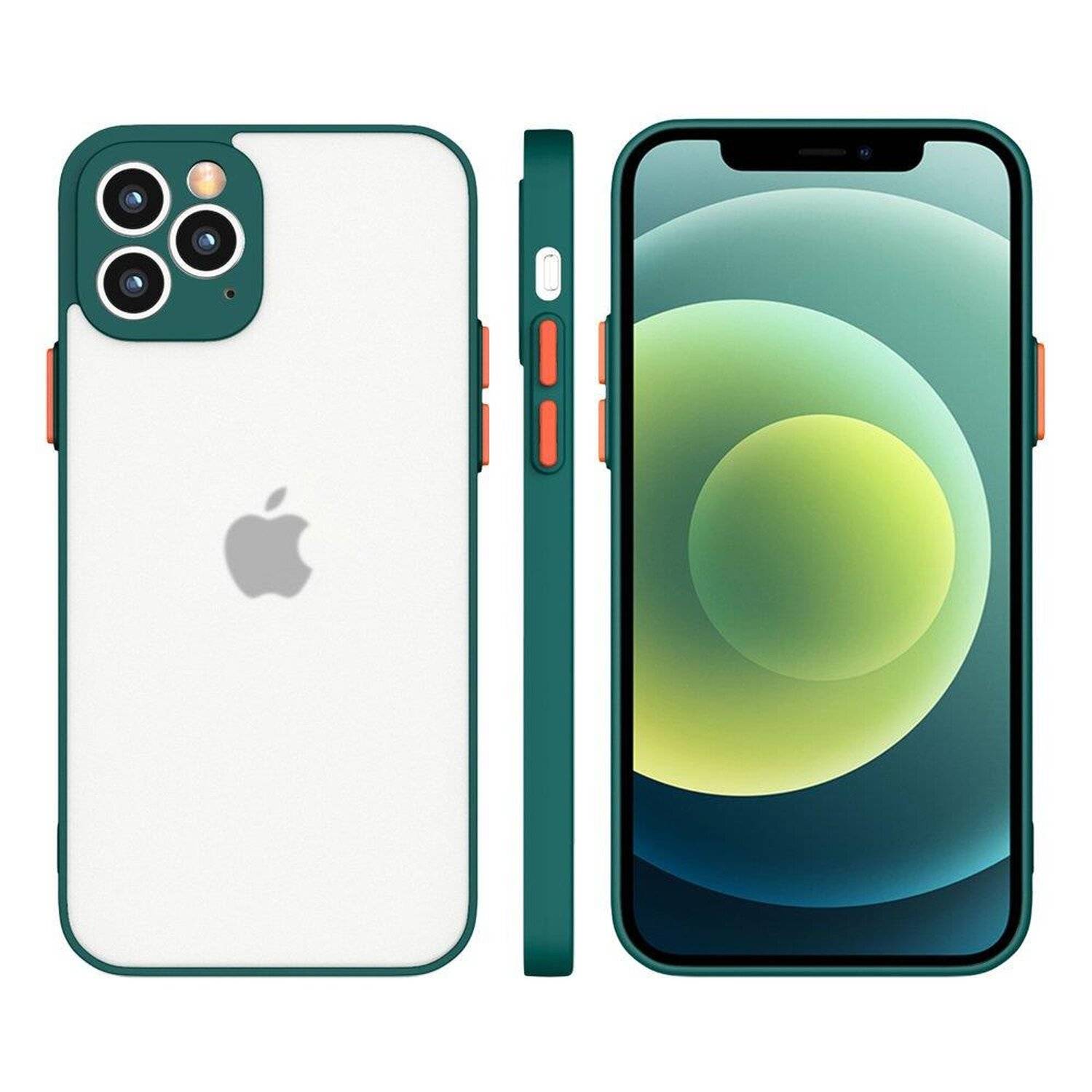 Case Silikon Hülle Cover mit Kameraschutz Handyhülle Schutz Bumper für Samsung Galaxy A52 4G /A525F) Dunkelgrün