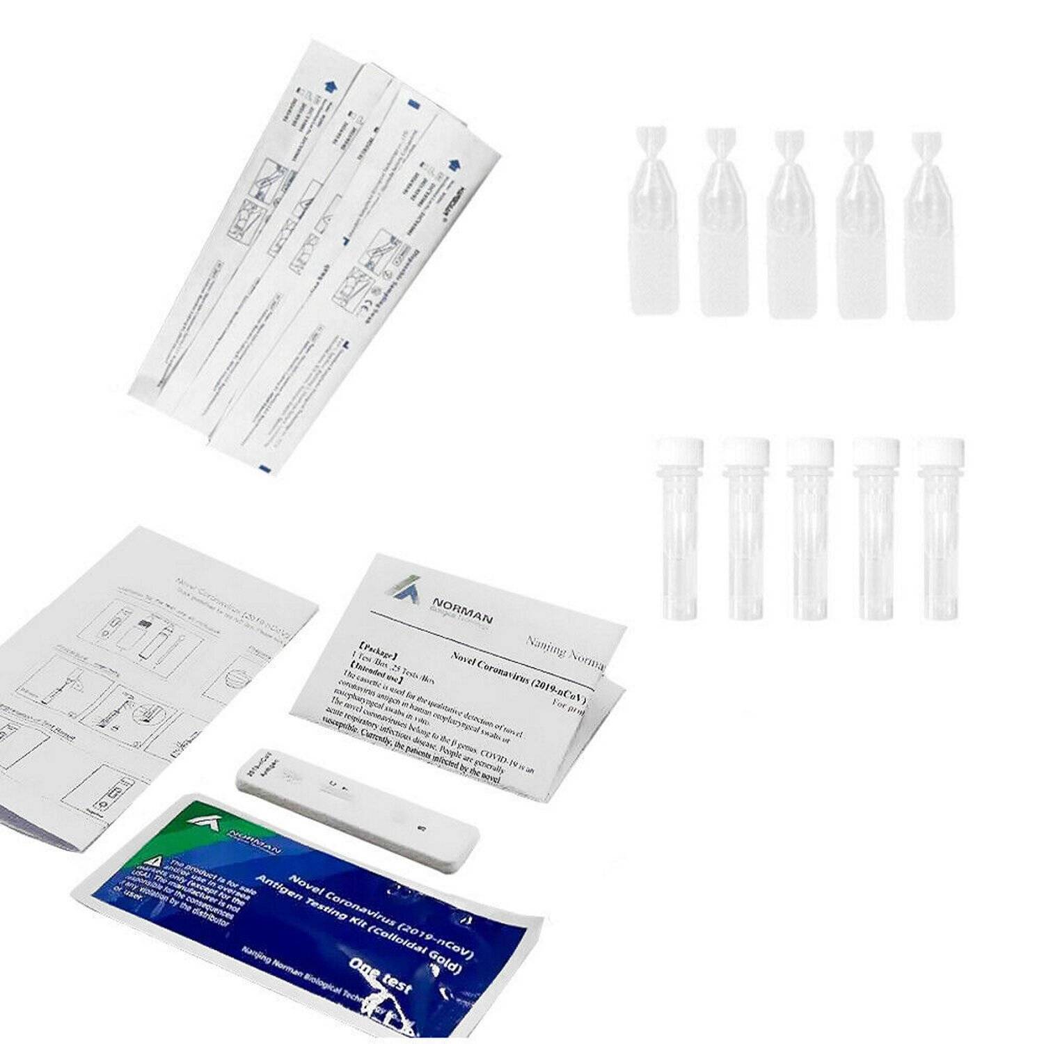 25x NORMAN Covid 19 Antigen Schnelltest Nasen Rachen Abstrich Rapid Test BfArM AT462/20