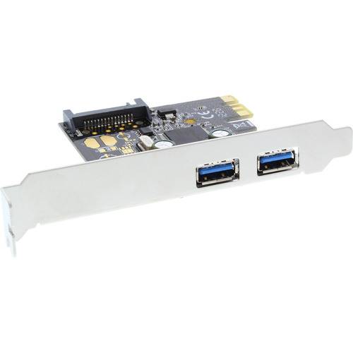 InLine® Schnittstellenkarte, 2x USB 3.0, PCIe, mit SATA Strom I/O-Karten / Frontpanel / Slotbleche