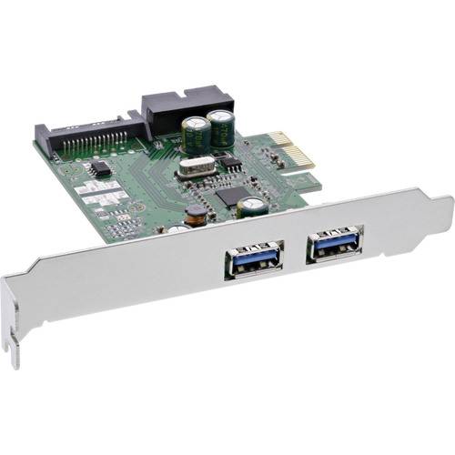 InLine® Schnittstellenkarte, 2x+2x USB 3.0, PCIe, mit SATA Strom + LP-Slotblech I/O-Karten / /