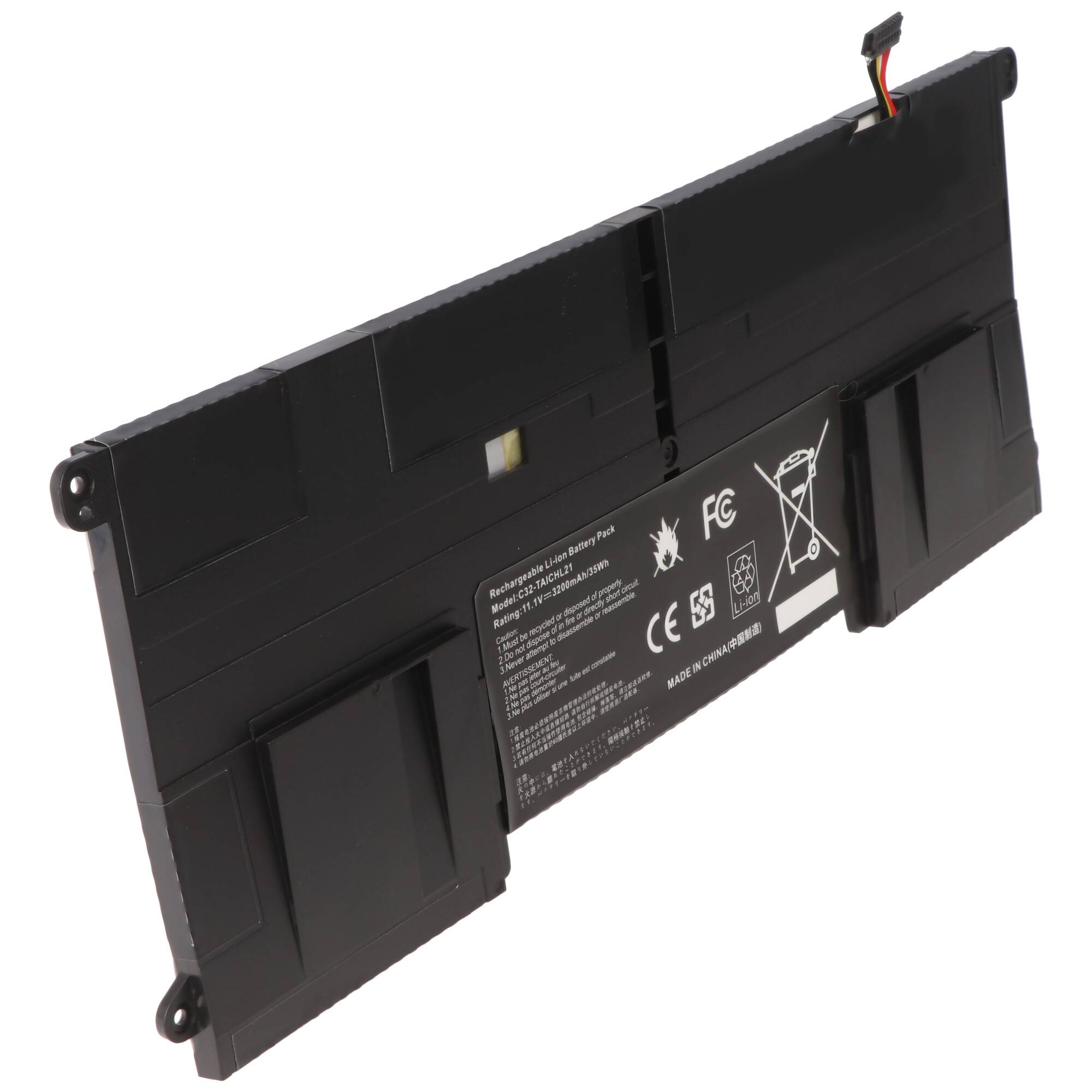 Akku passend für ASUS TAICHI 21, Li-Polymer, 11.1V, 3150mAh, 35Wh, schwarz