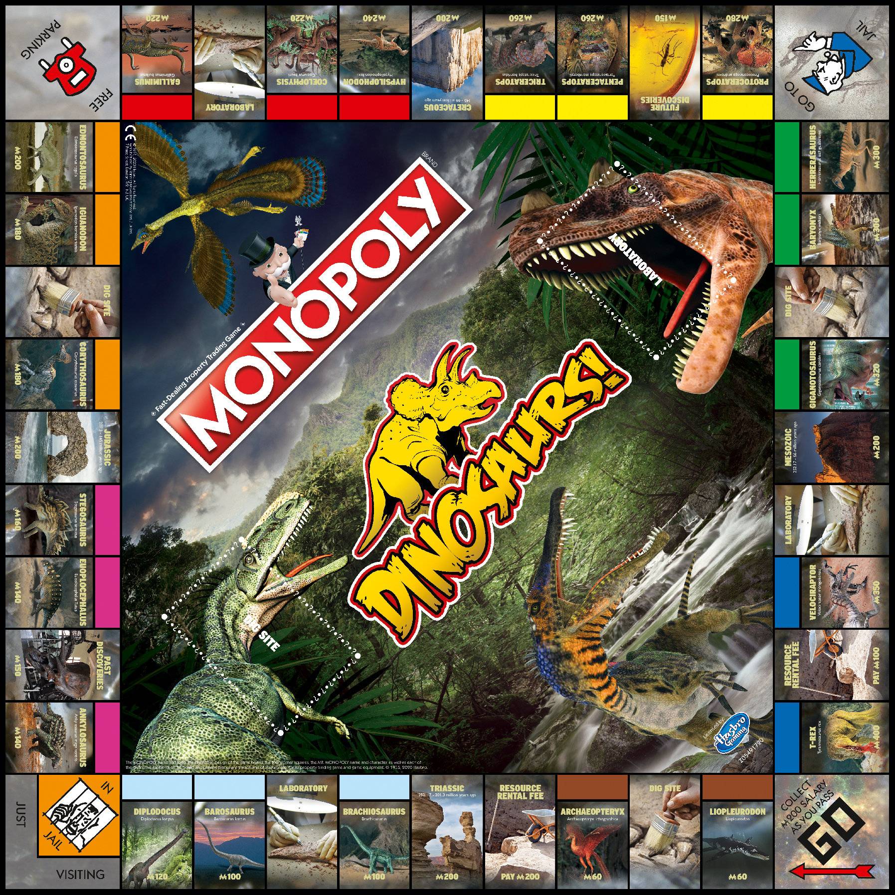 Monopoly Dinosaurier Dino Edition Gesellschaftsspiel Brettspiel Spiel