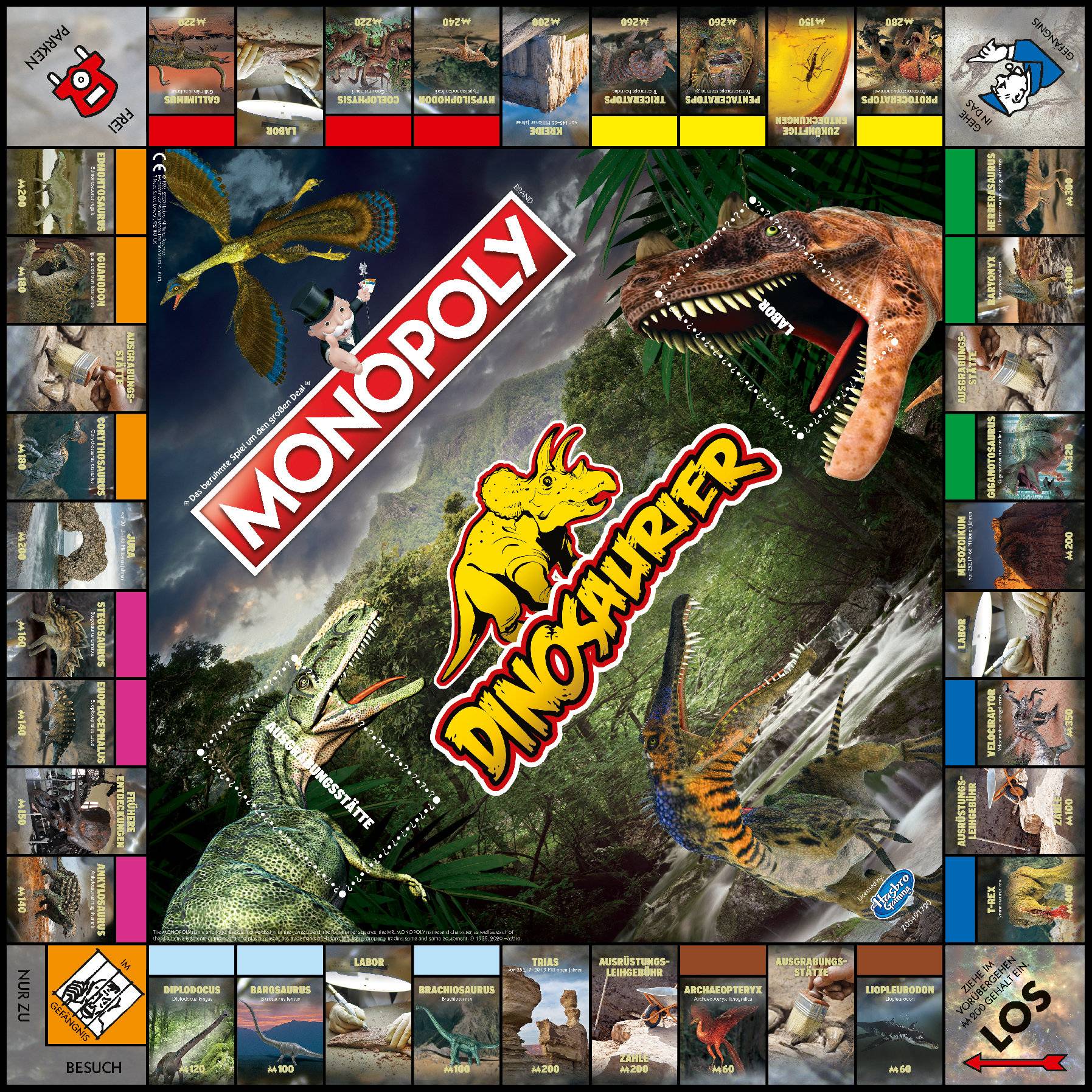 Monopoly Dinosaurier Dino Edition Gesellschaftsspiel Brettspiel Spiel